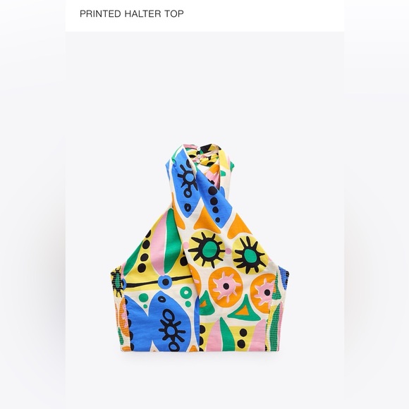 Zara multi-colored halter top - Picture 3 of 3